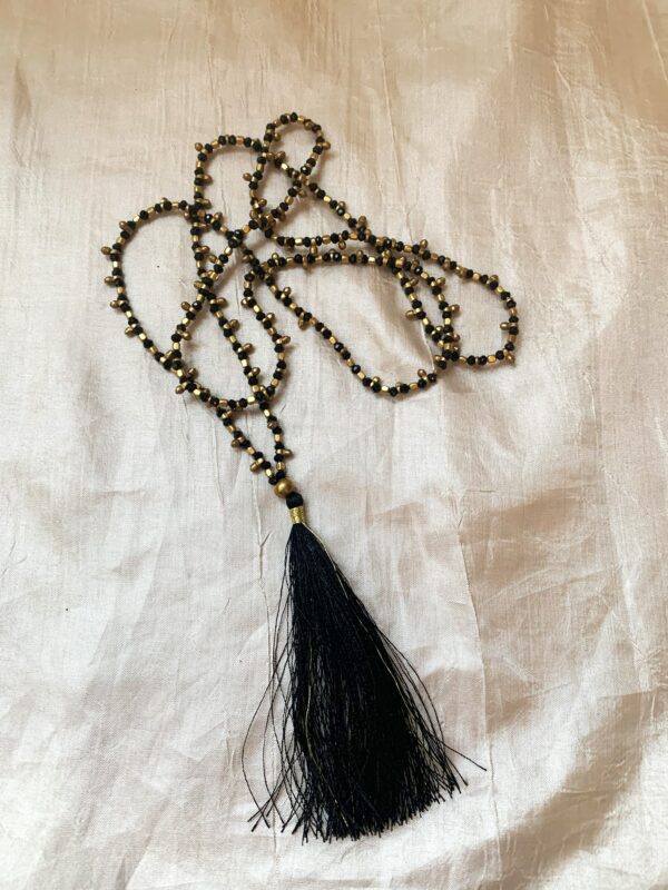Messing-Halskette gold-schwarz mit Schweif – Bild 4