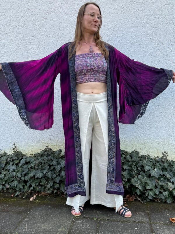 Luxuriöser Seidenkimono – edle Farbtöne – Bild 5