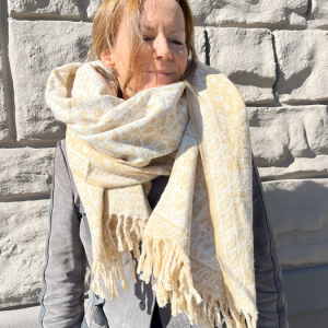 Winterschal XXL cremefarben